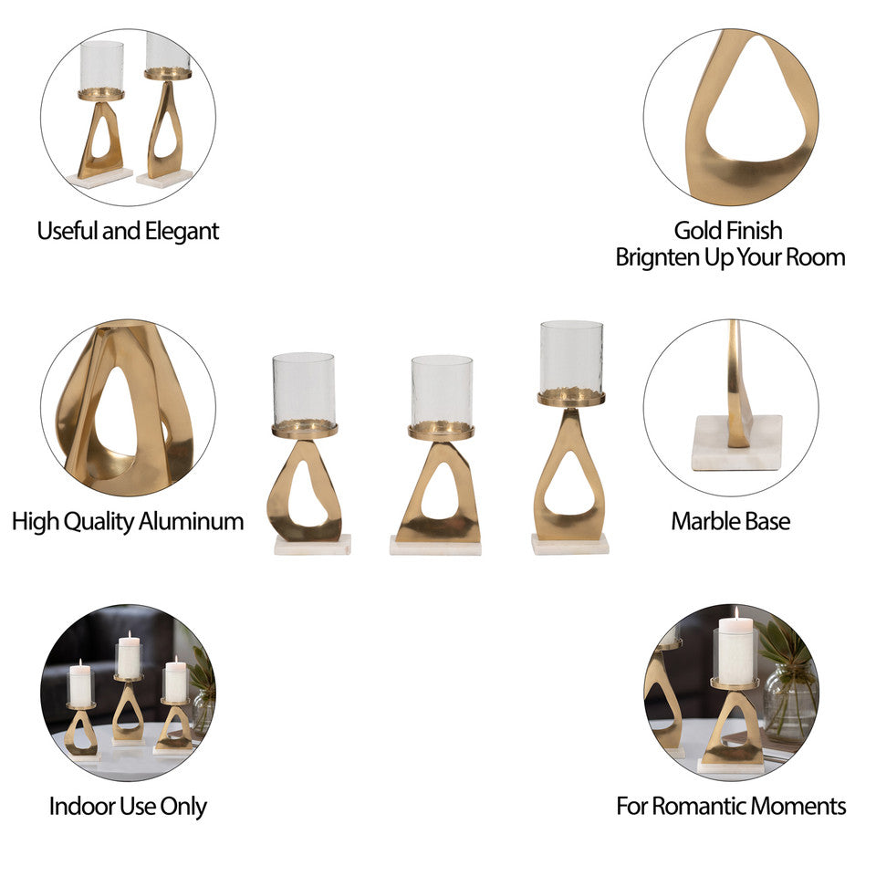 Provence Gold Candleholders -3 Sizes