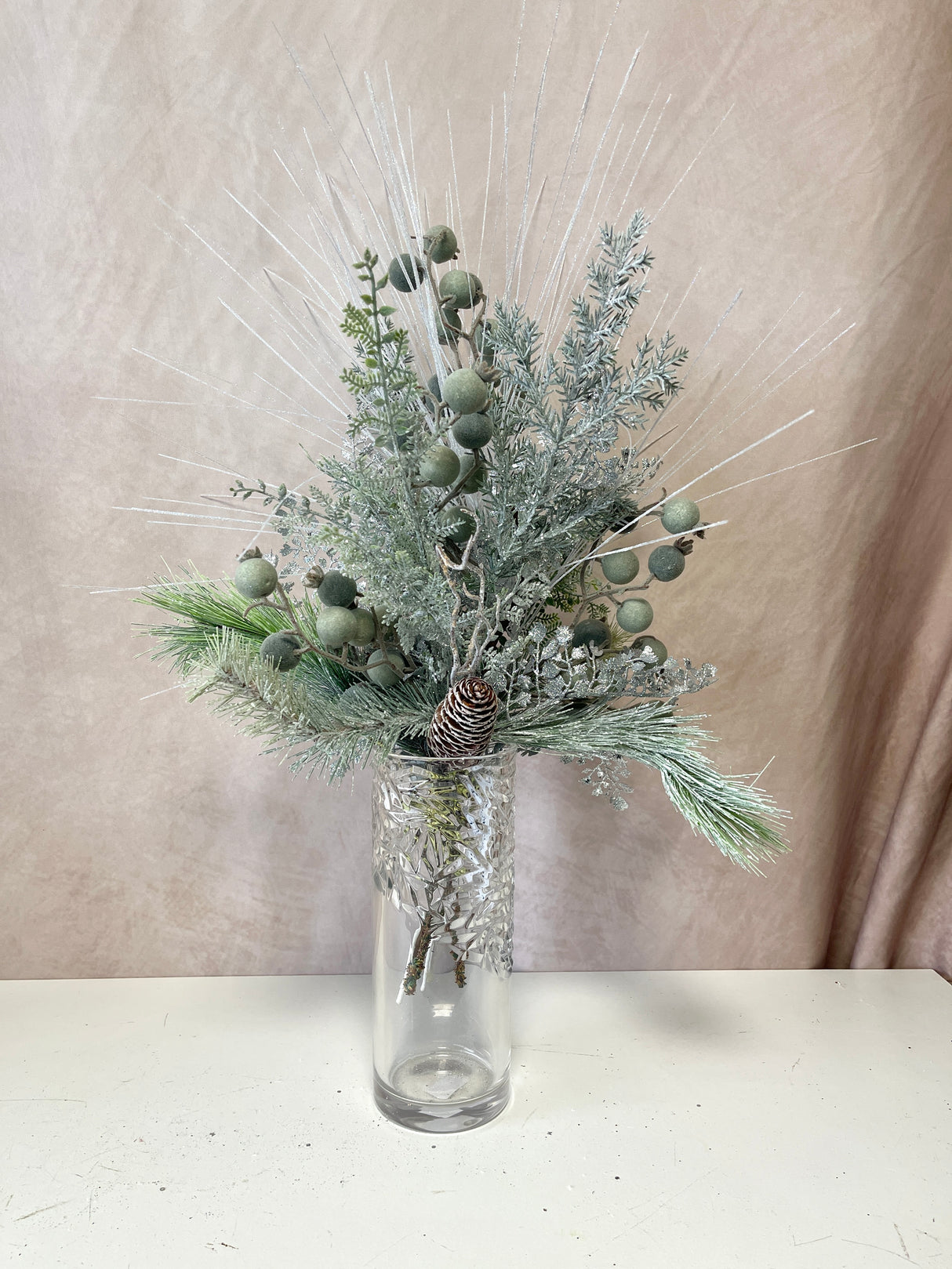 25" Silver Sparkle Drop-In