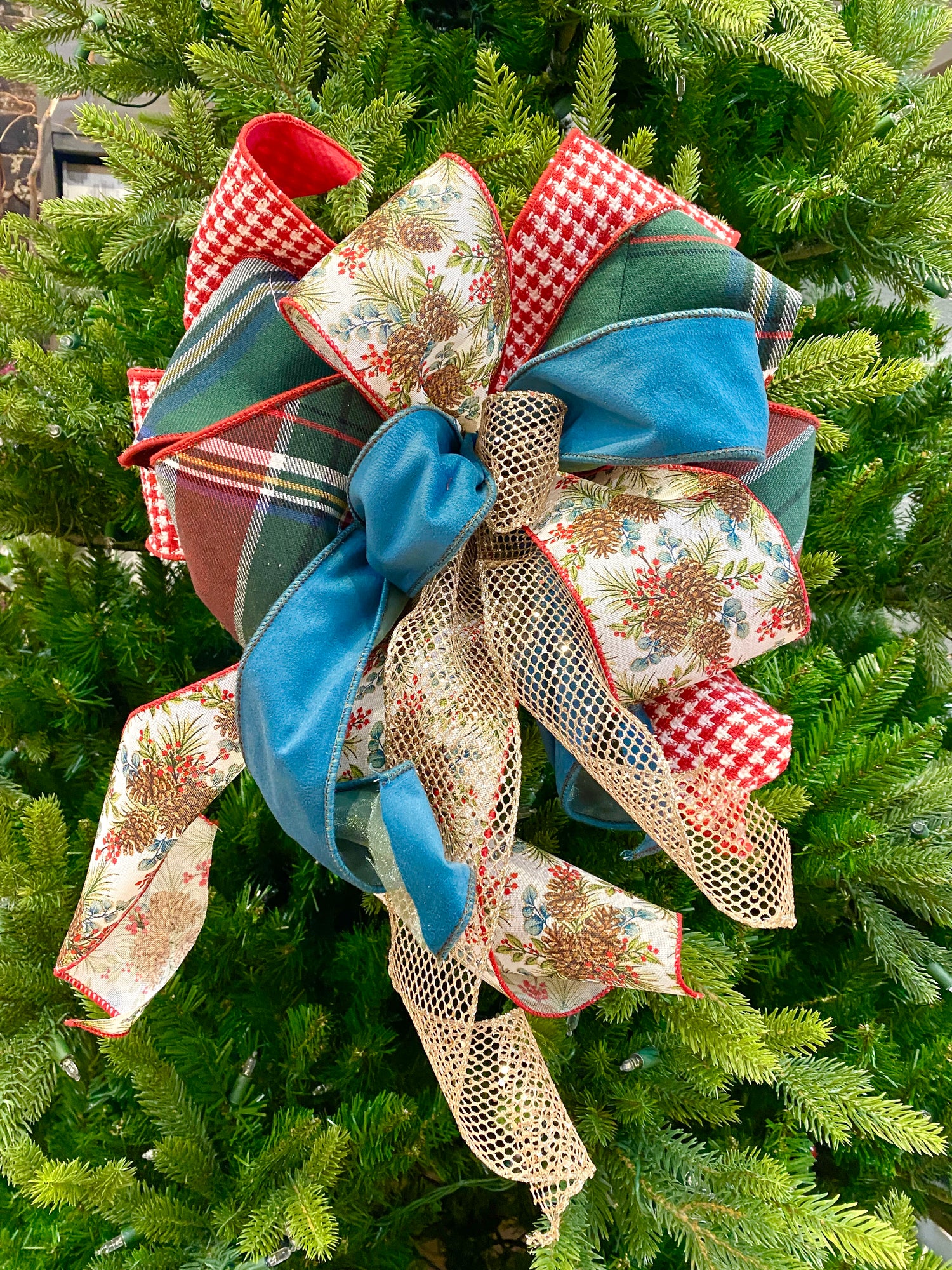 Jumbo Pinecone Cheer Bow