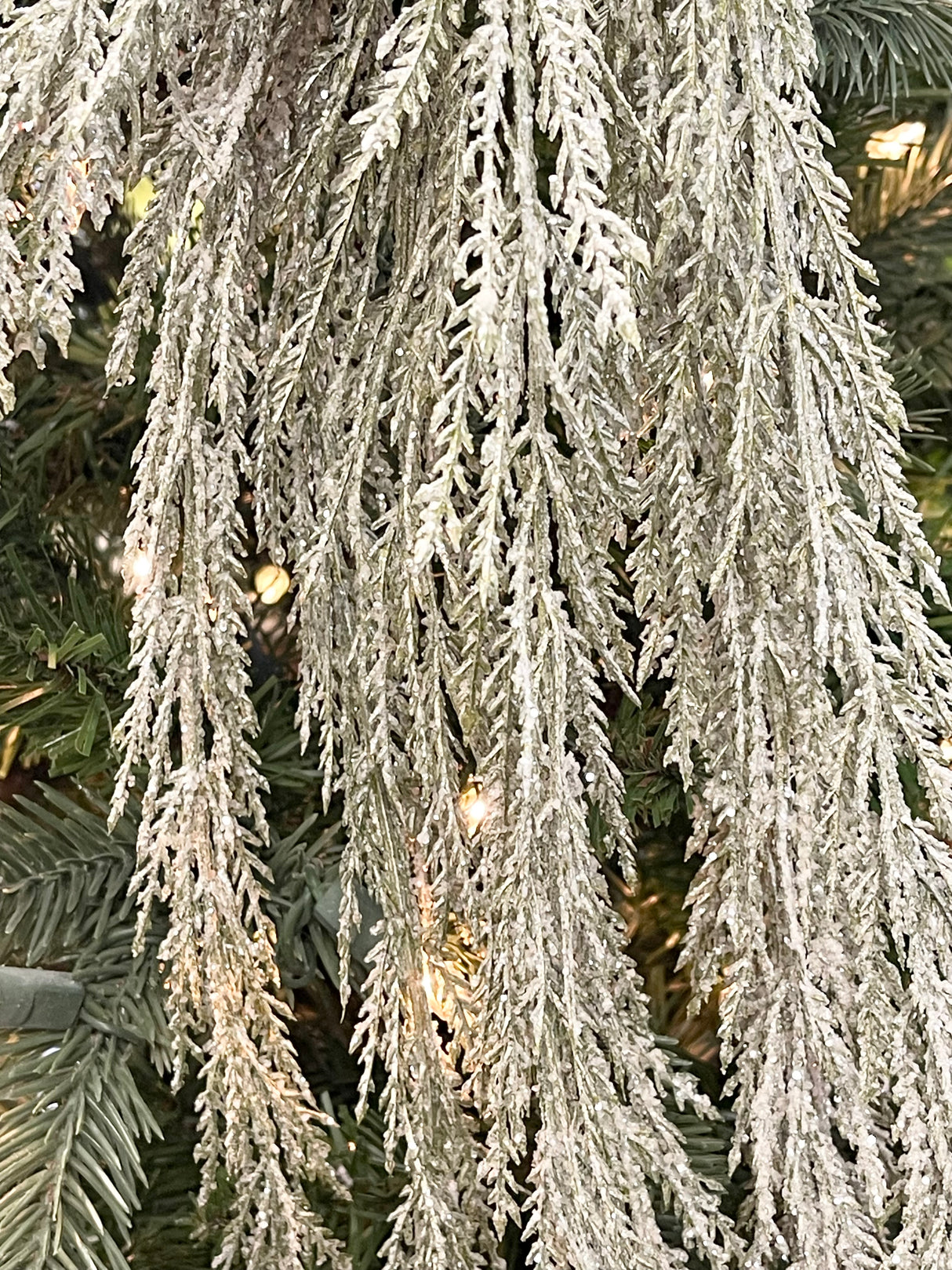 Green Glittered Amaranthus Spray