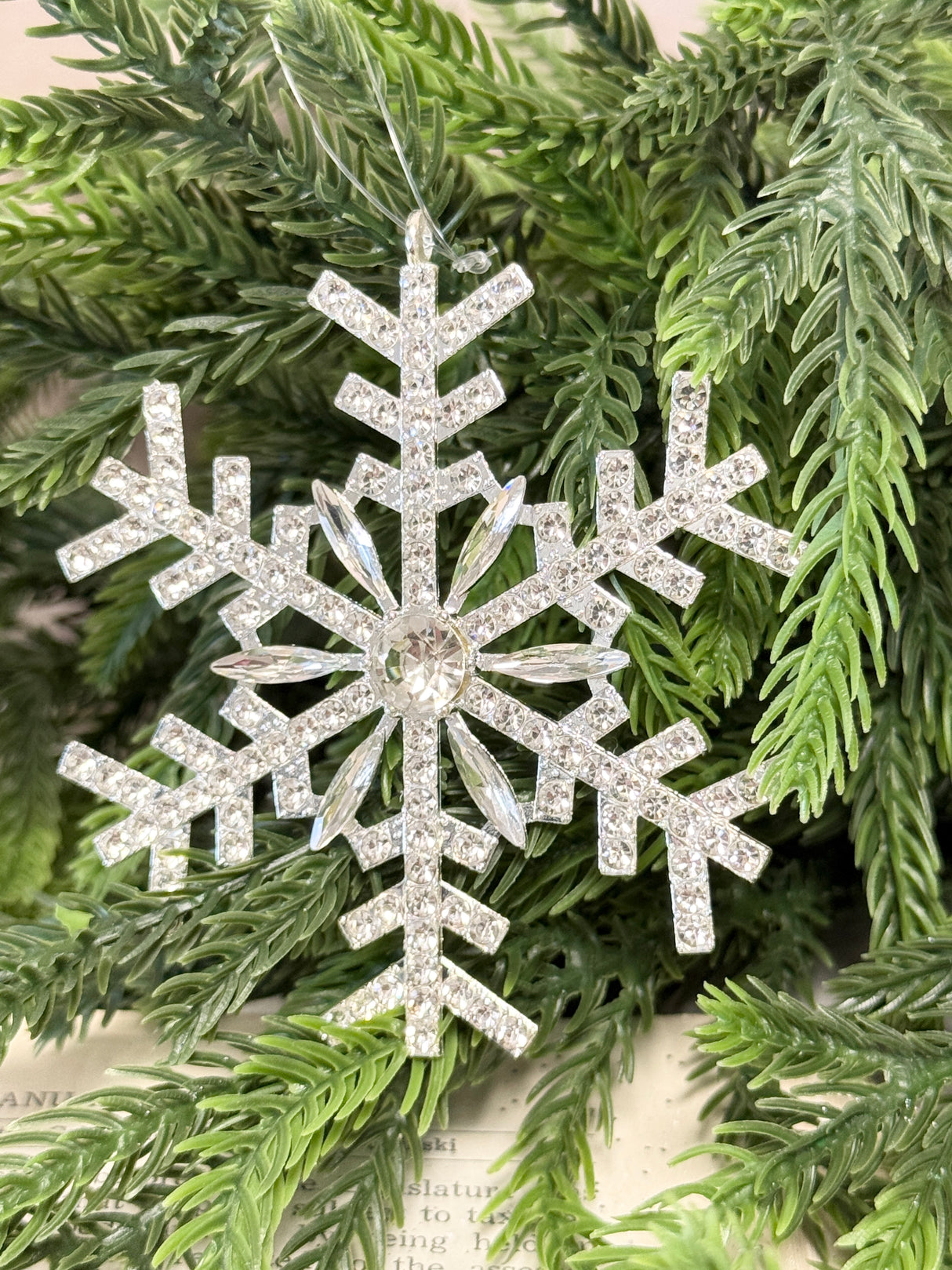 Rhinestone Snowflake Ornament