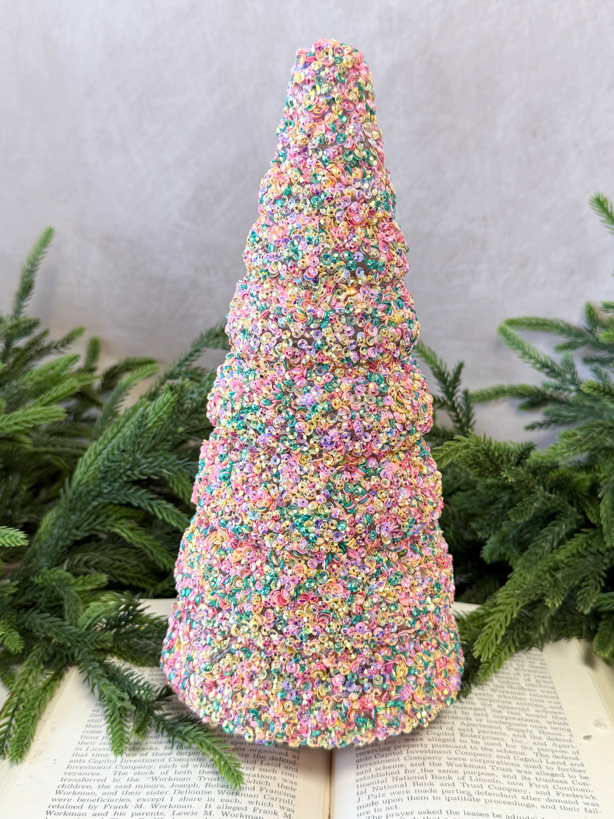 11.5" Sweet Tooth Sequins Glass Tree