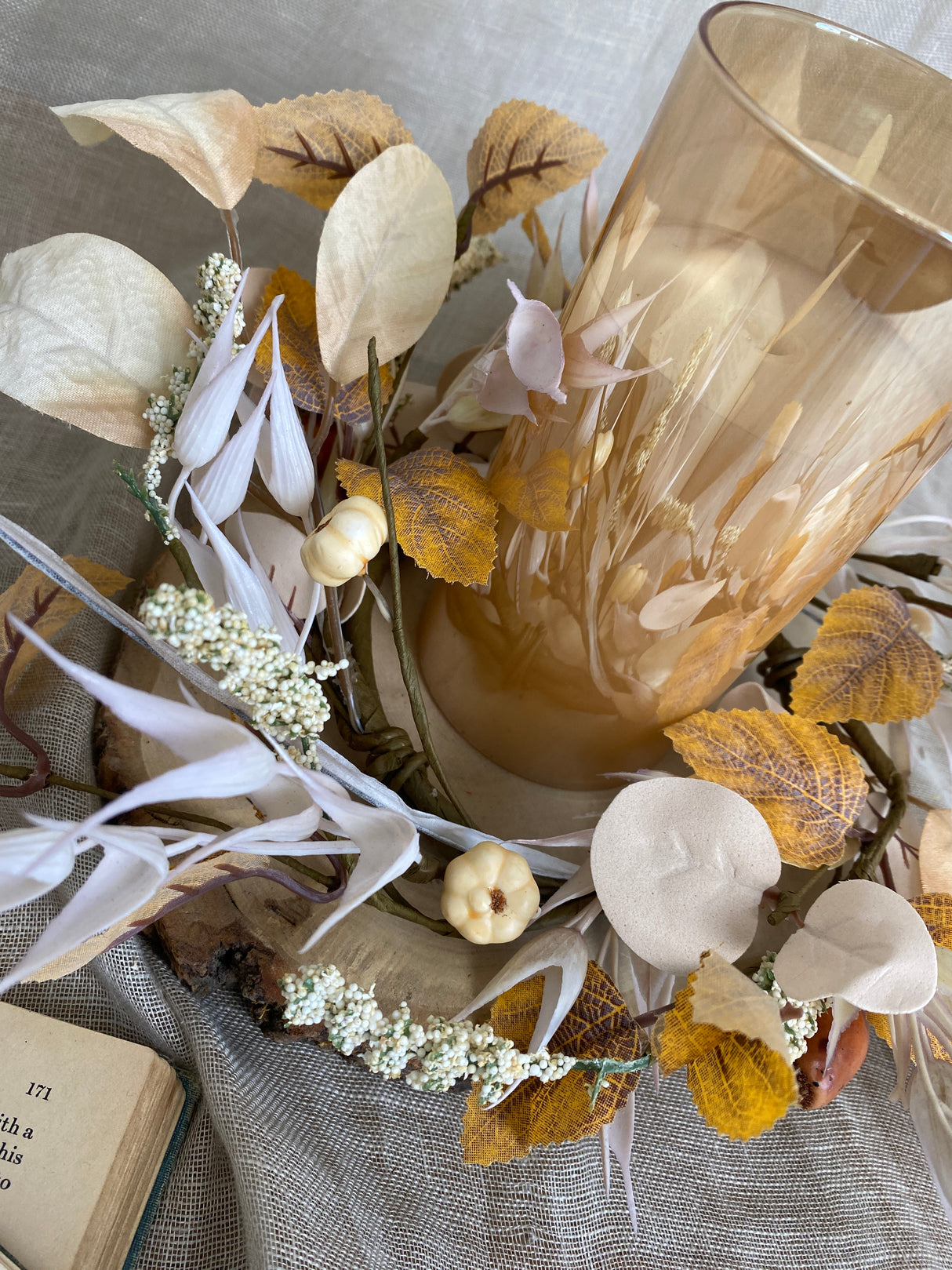 4.5" Bay Leaf Pod Candle Ring