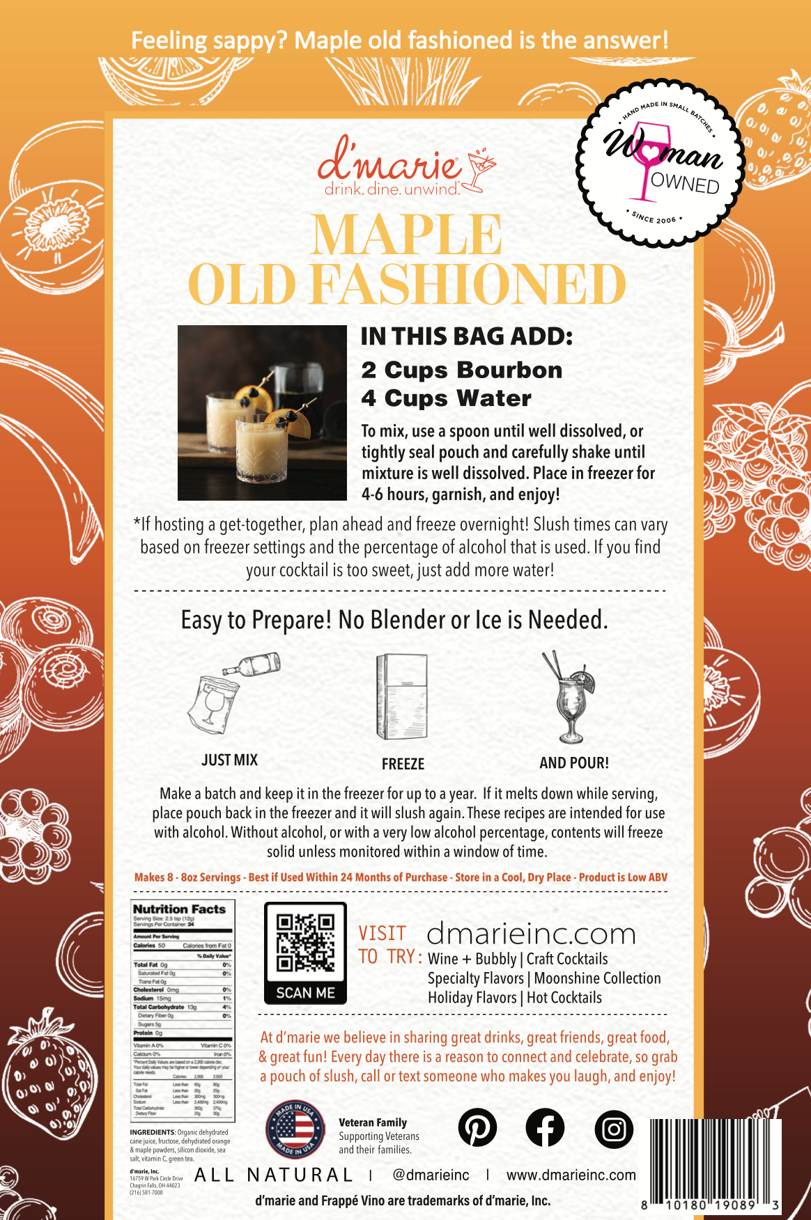 Maple Old Fashioned Slush Mix