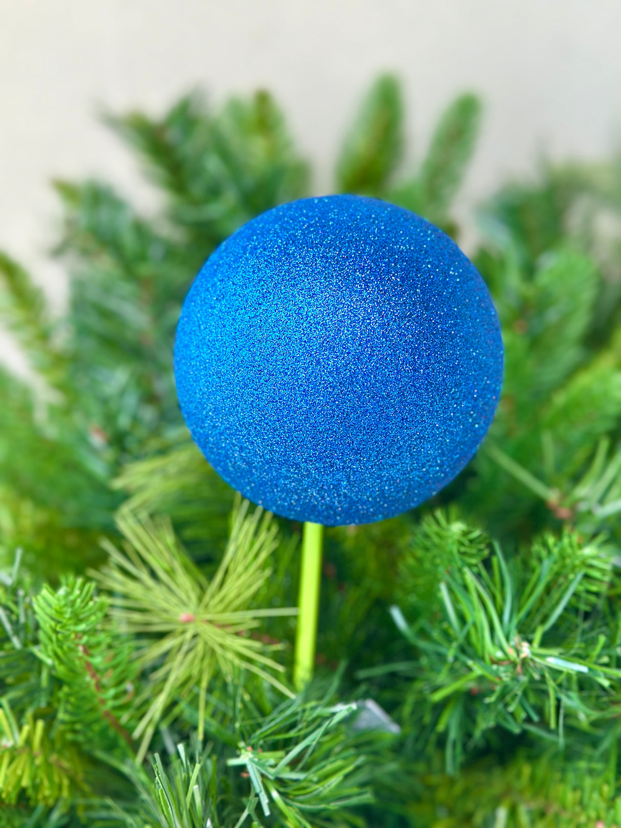 Glitter Blue Ornament Stake