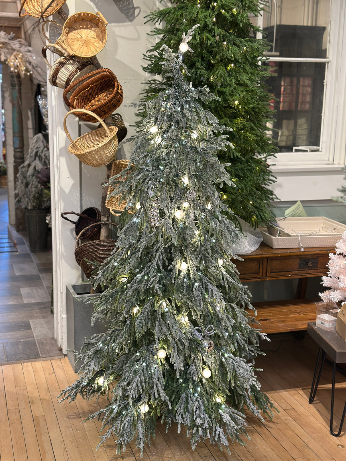 6' Snowy LED Real Touch Norfolk Tree