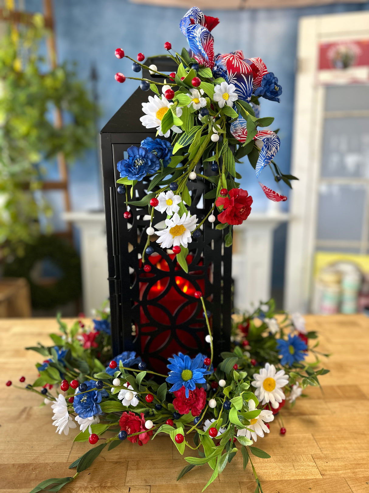 Red 3-Wick 6x8" LED Candle