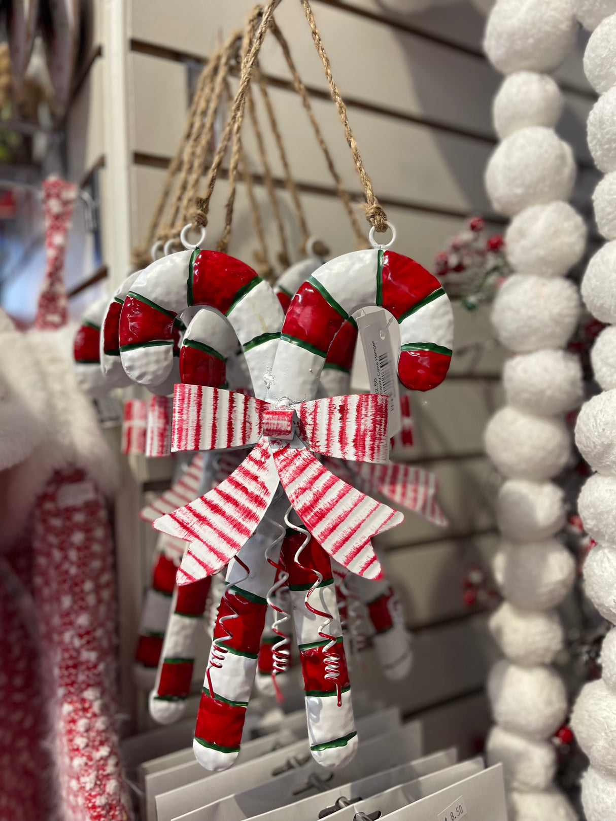 Metal Candy Cane Hanger