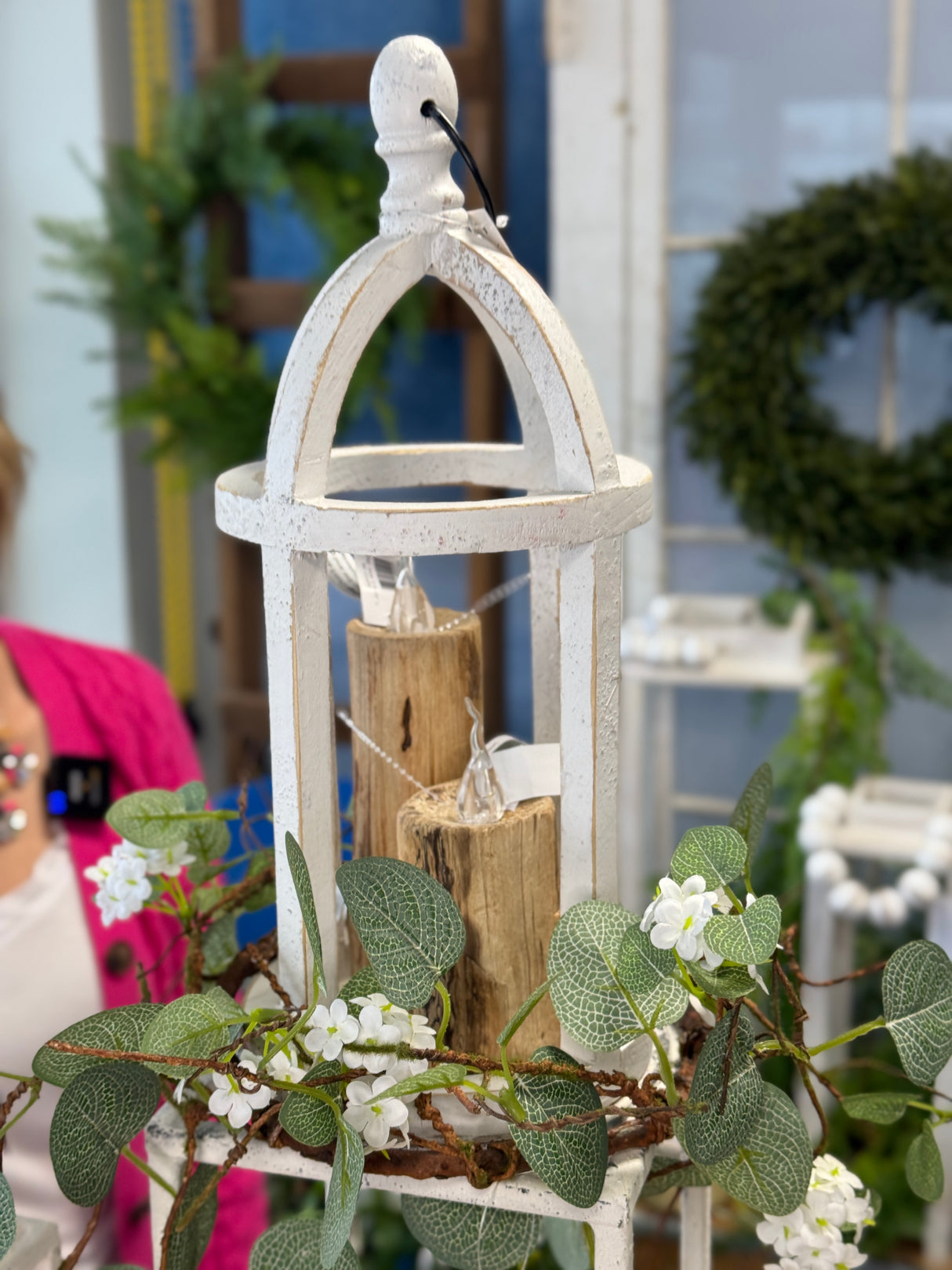 Large Wooden Faux Candle