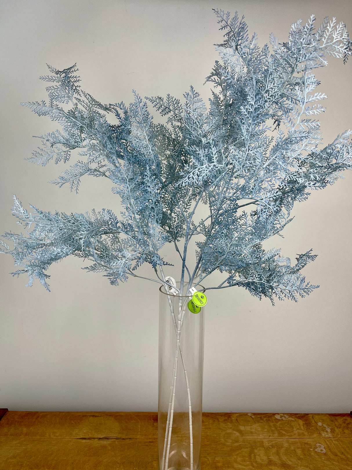Blue Frosted Fern Spray