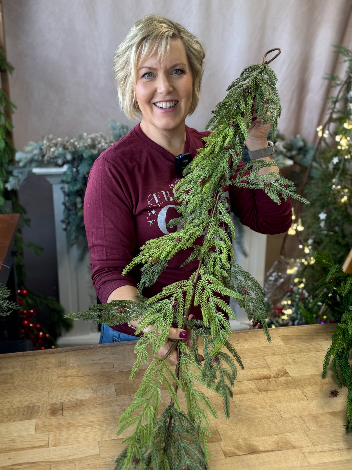 5' Real Touch Norfolk Pine Garland