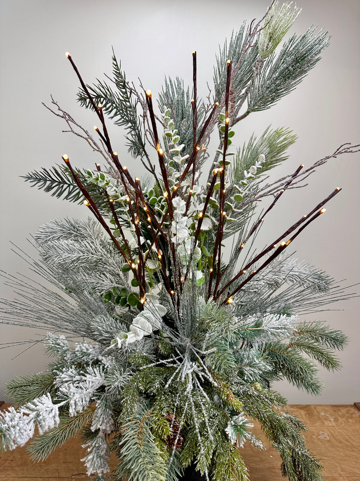 Outdoor Warm White Lighted Branch Set - Battery