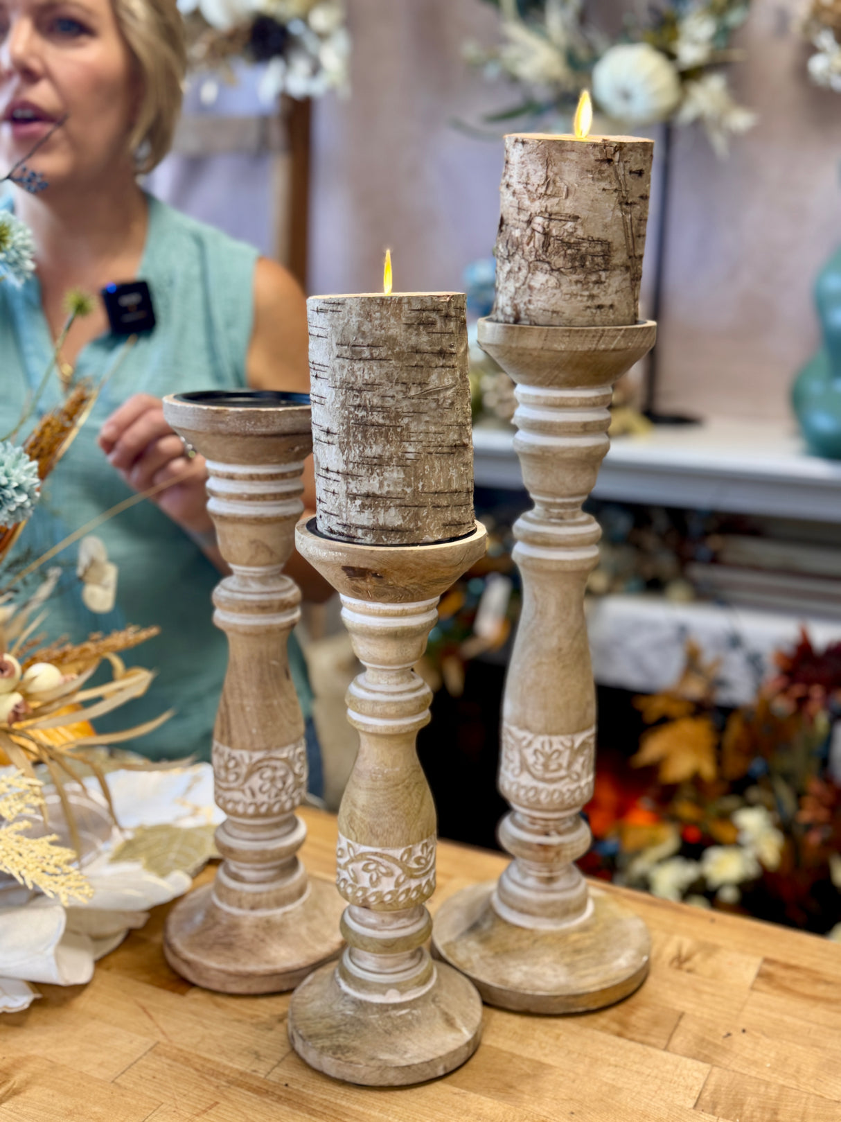 Fern Design Candle Holder - 3 Sizes