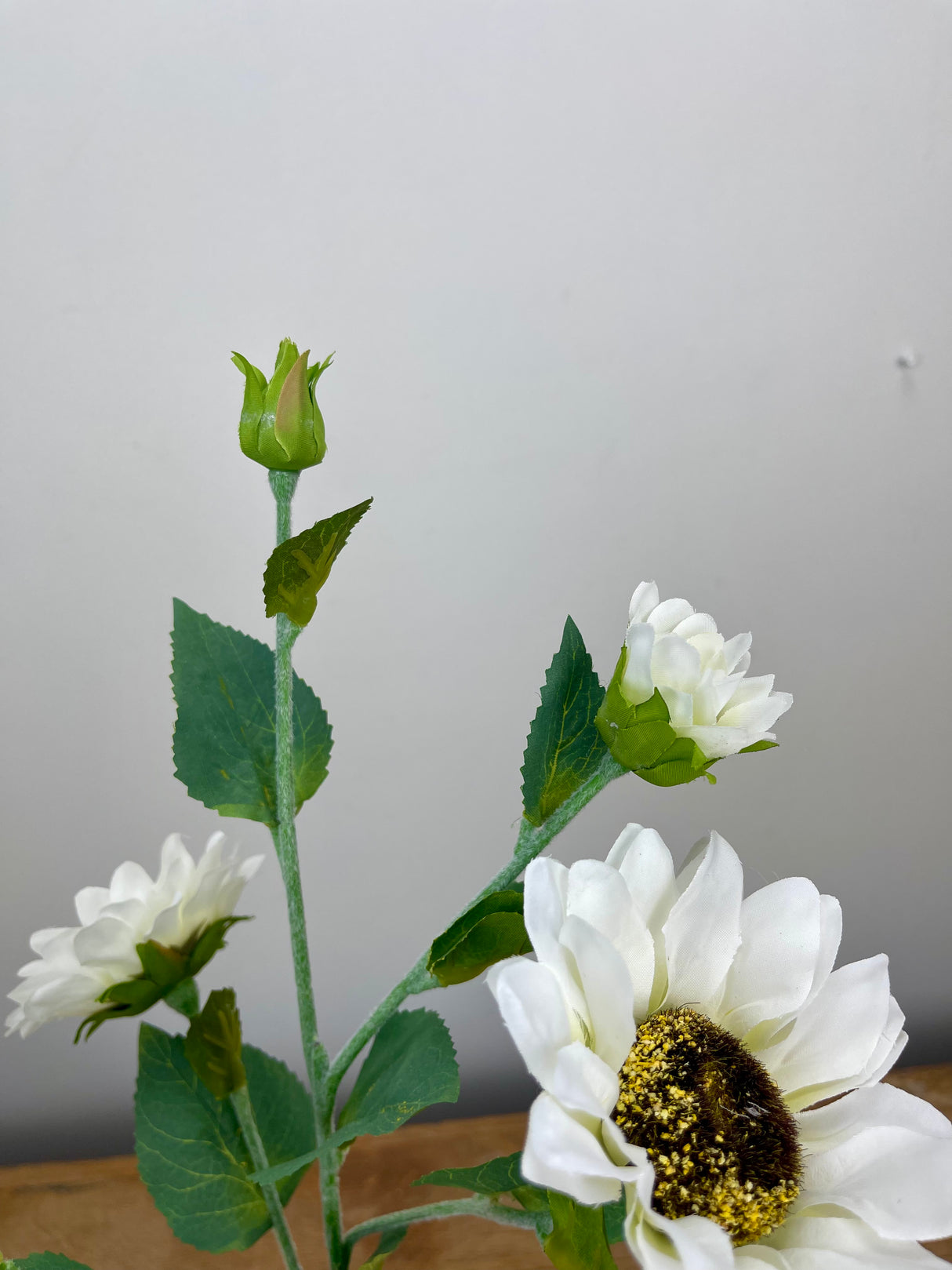 Blooming Cream Sunflower Spray