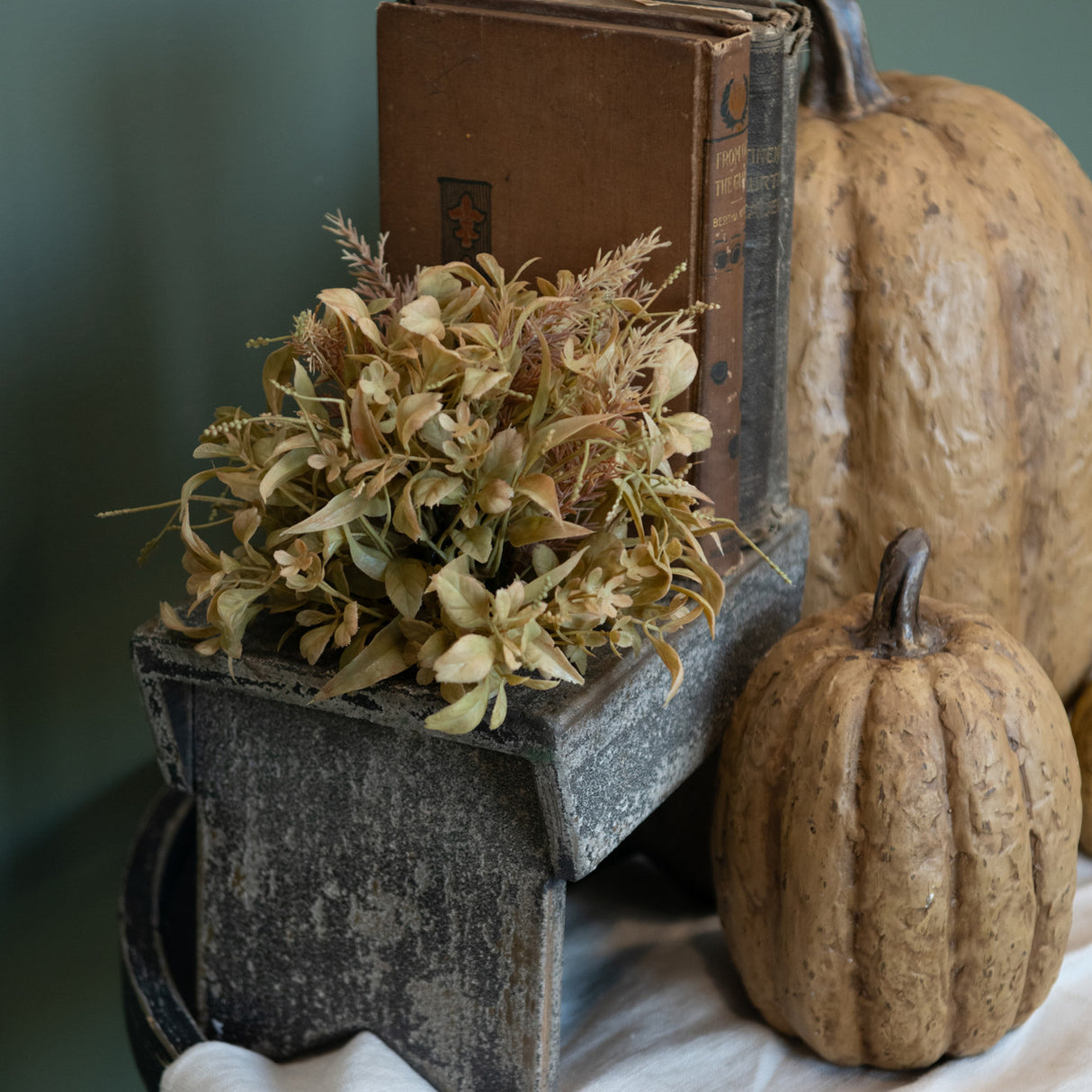 Tan Evergreen Spindle Half Orb