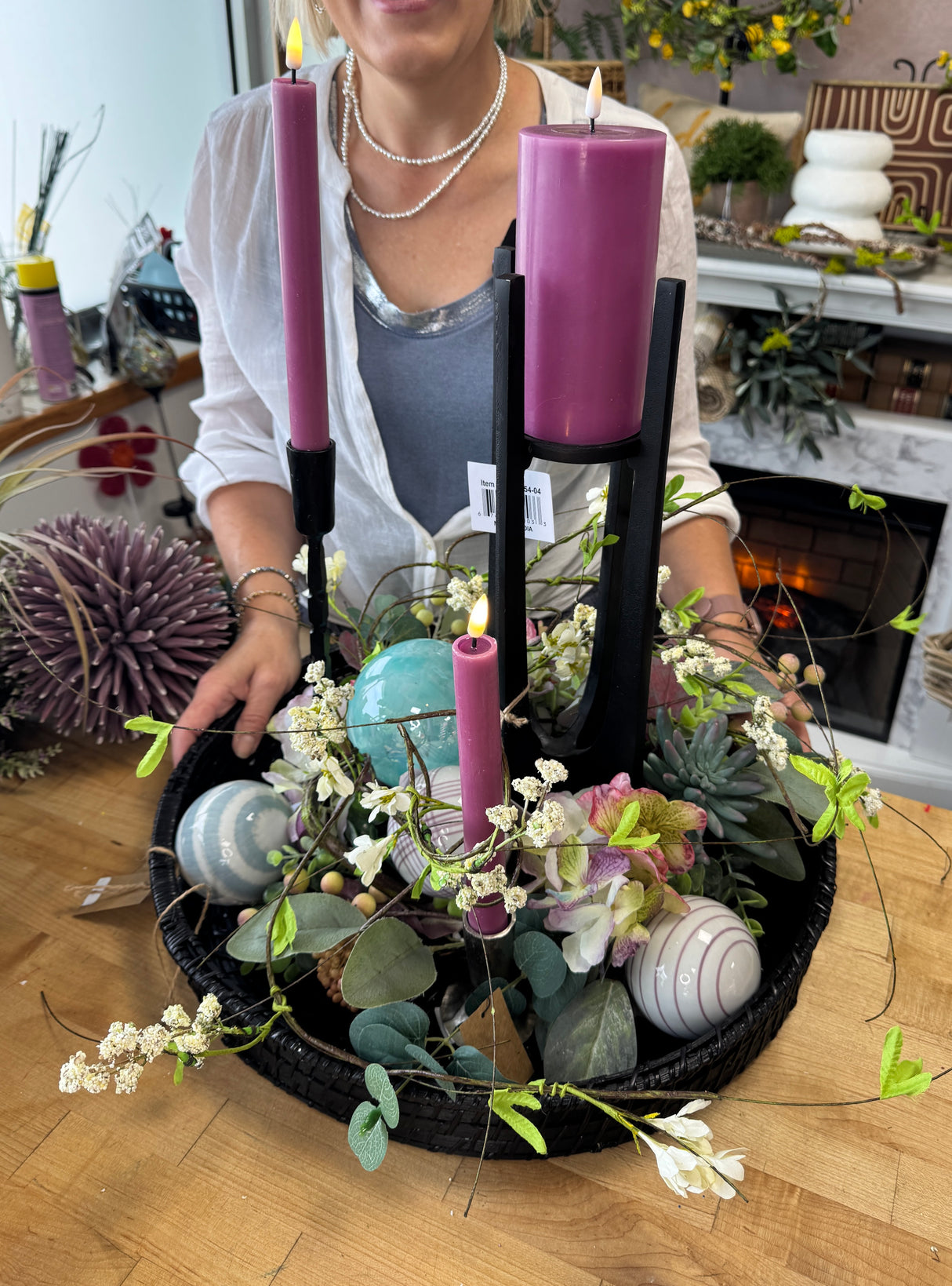 Deluxe Magenta LED Taper Set