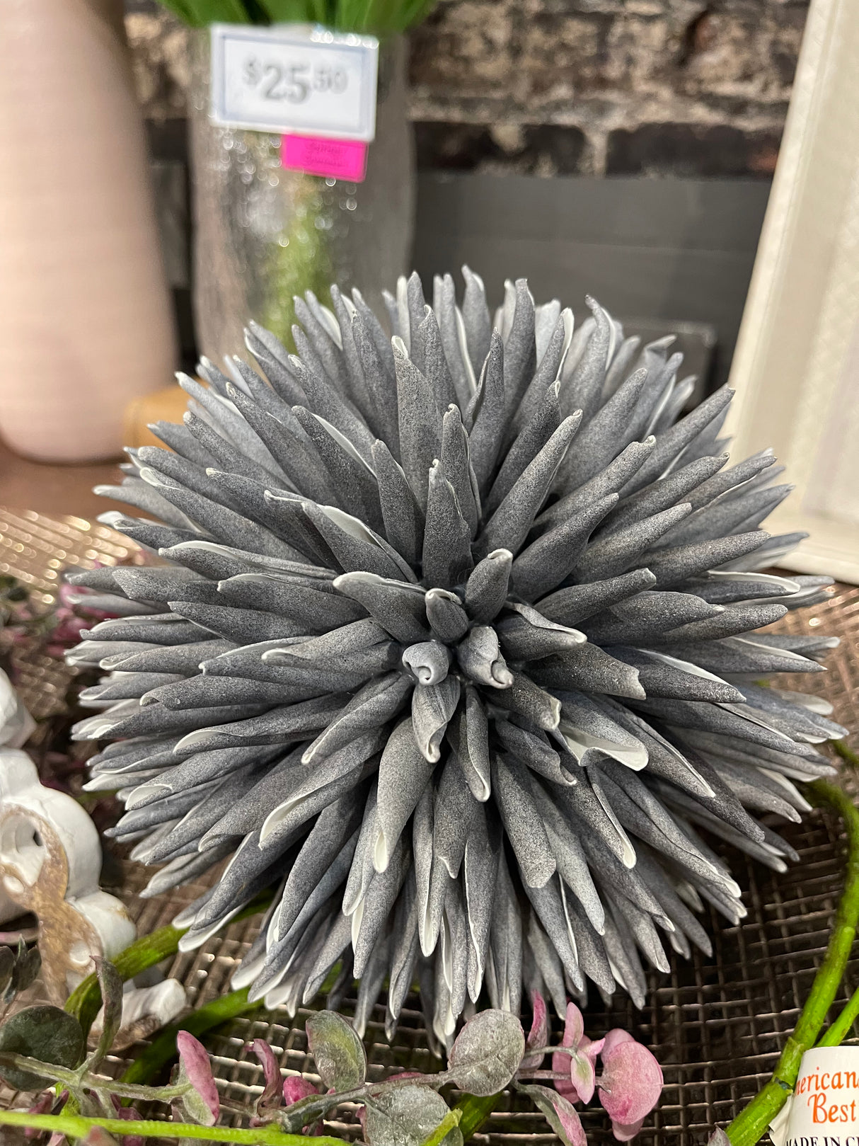 Grey 6" Foam Spike Orb