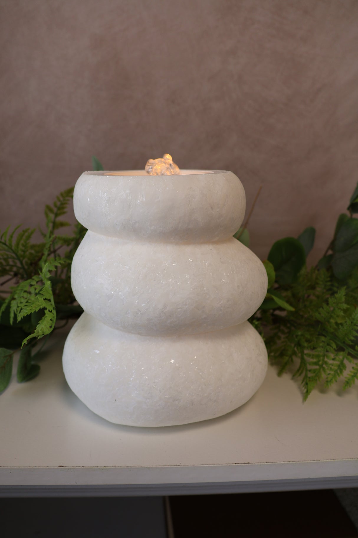 White Rock Fountain Candle