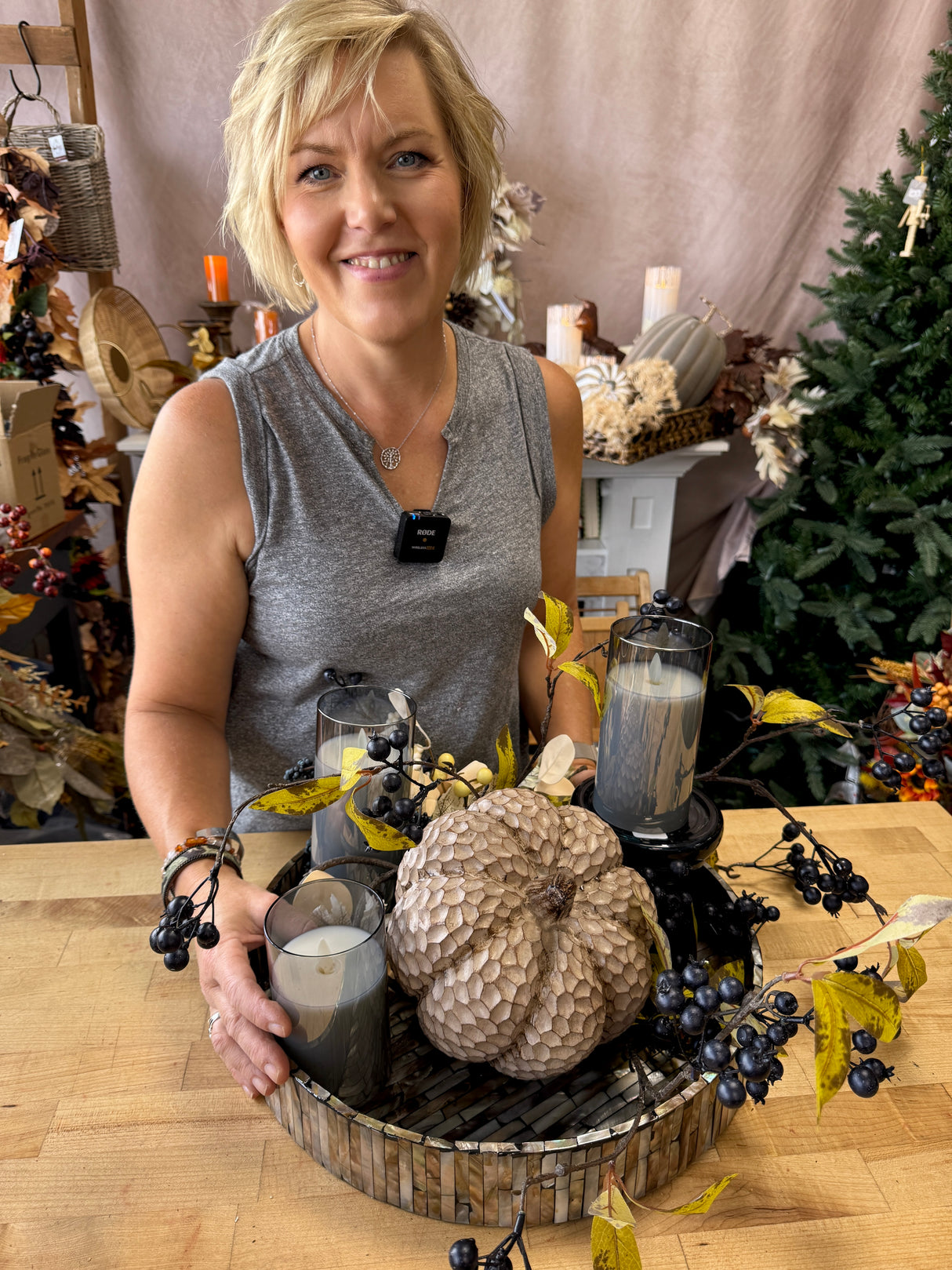 Smoke Moving LED Glass Candle Set