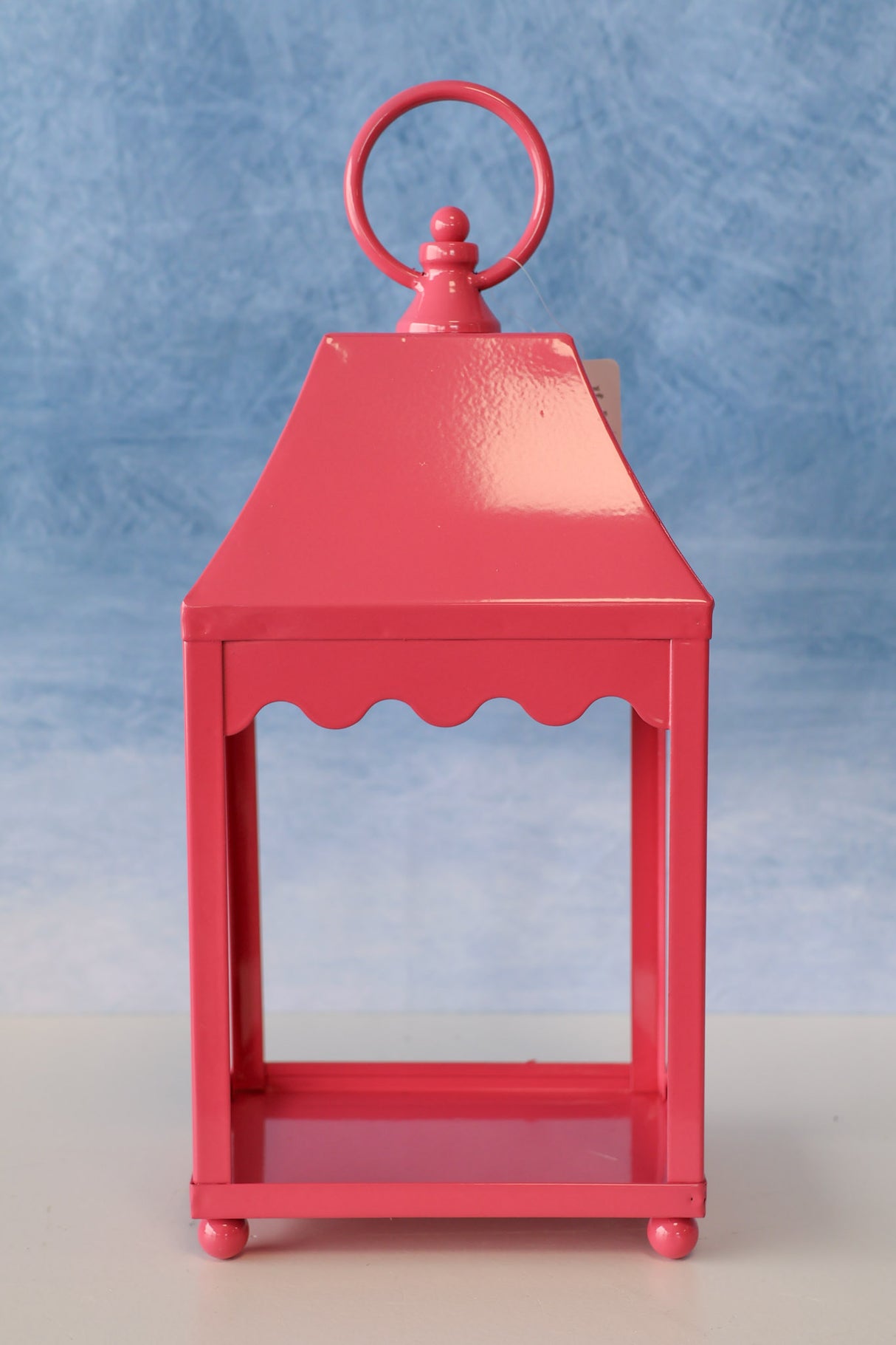 Small Pink Iron Lantern