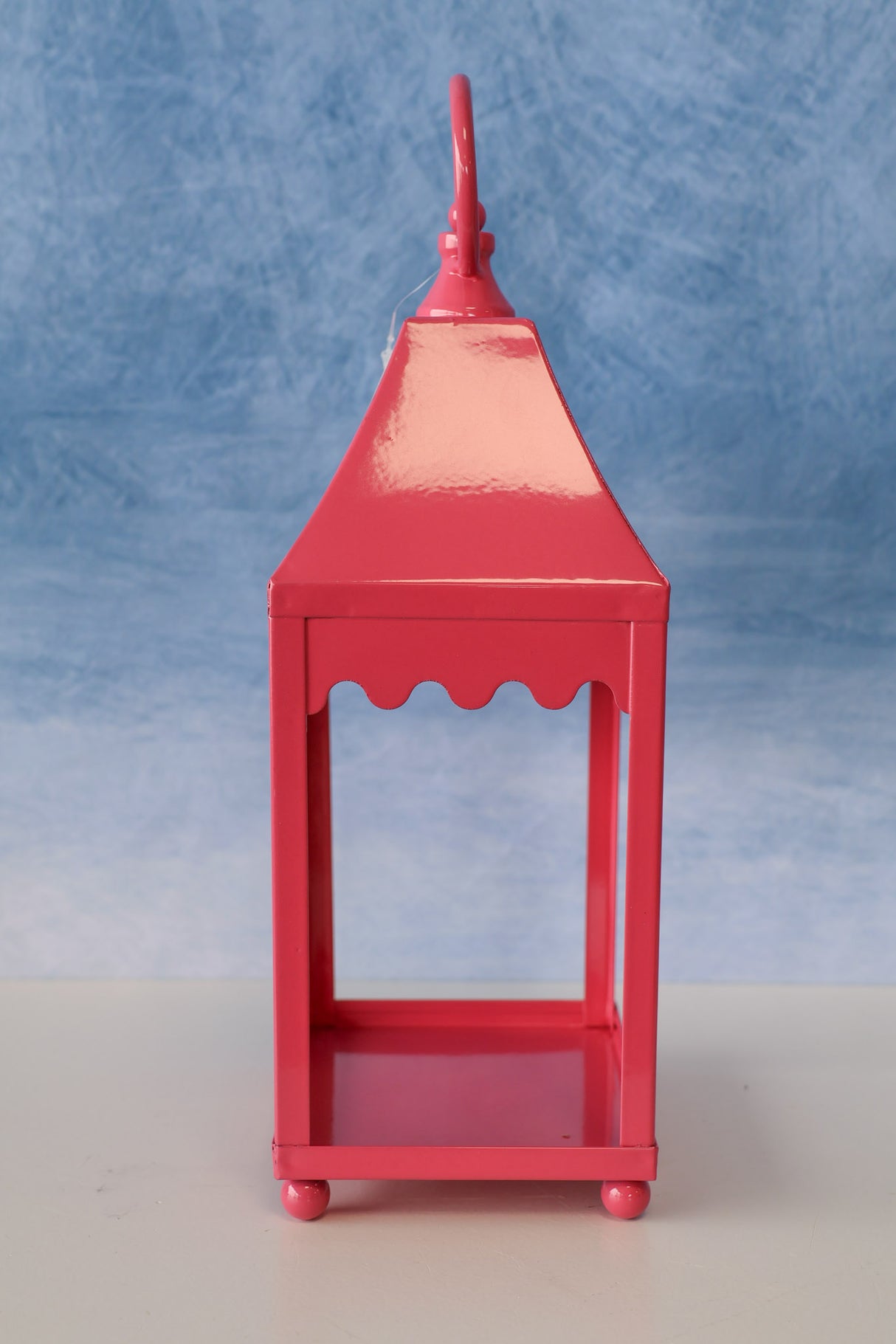 Small Pink Iron Lantern