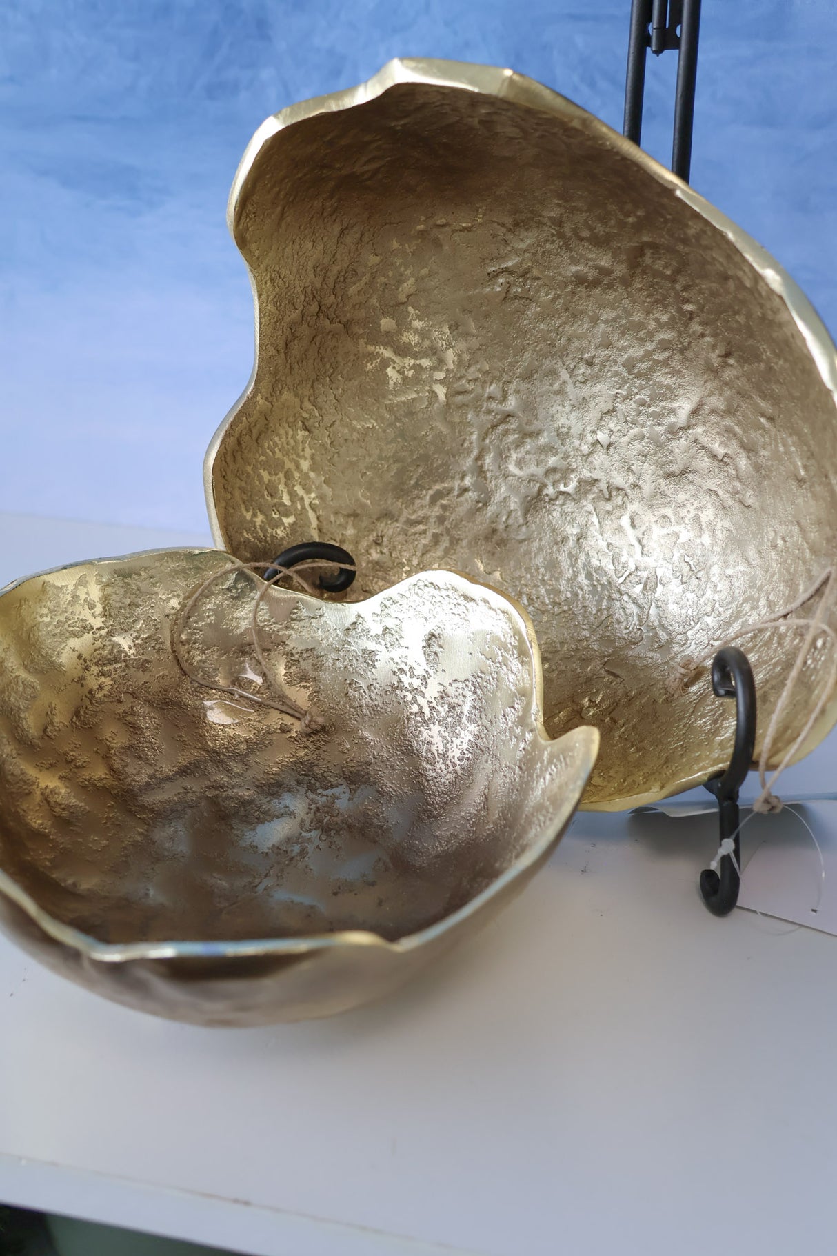 Gold Metal Organic Bowls -3 Sizes