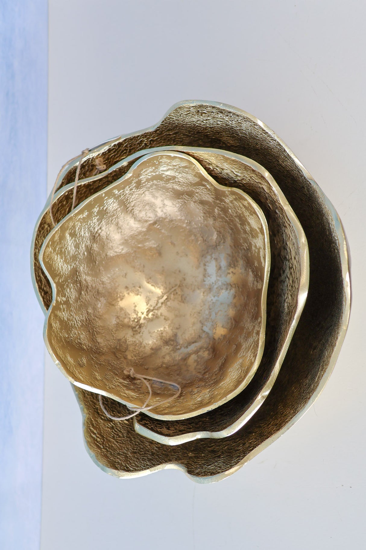 Gold Metal Organic Bowls -3 Sizes