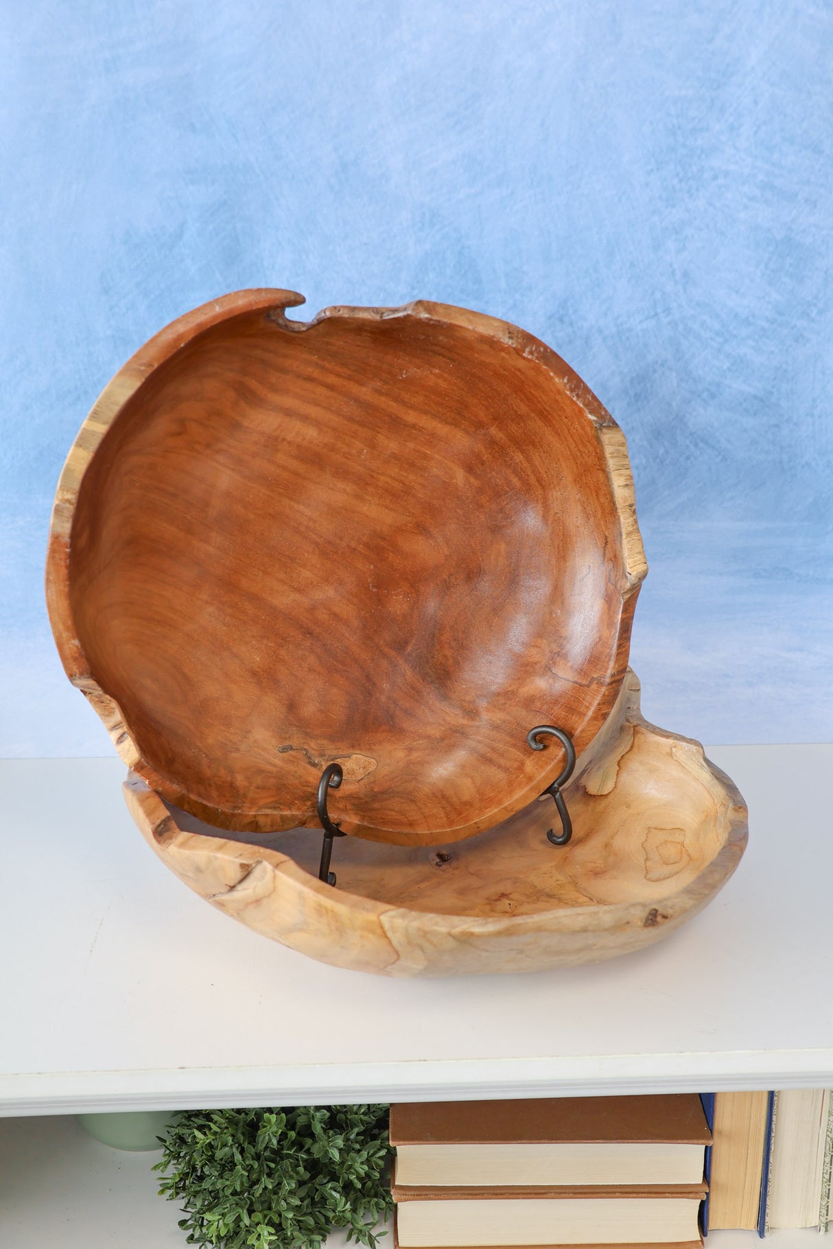 Large Wooden Carved Bowl