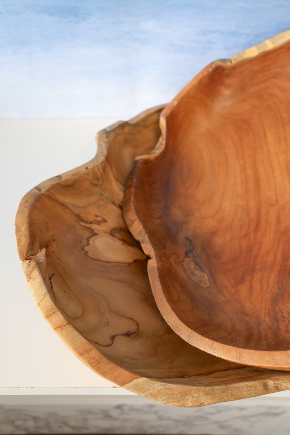 Large Wooden Carved Bowl