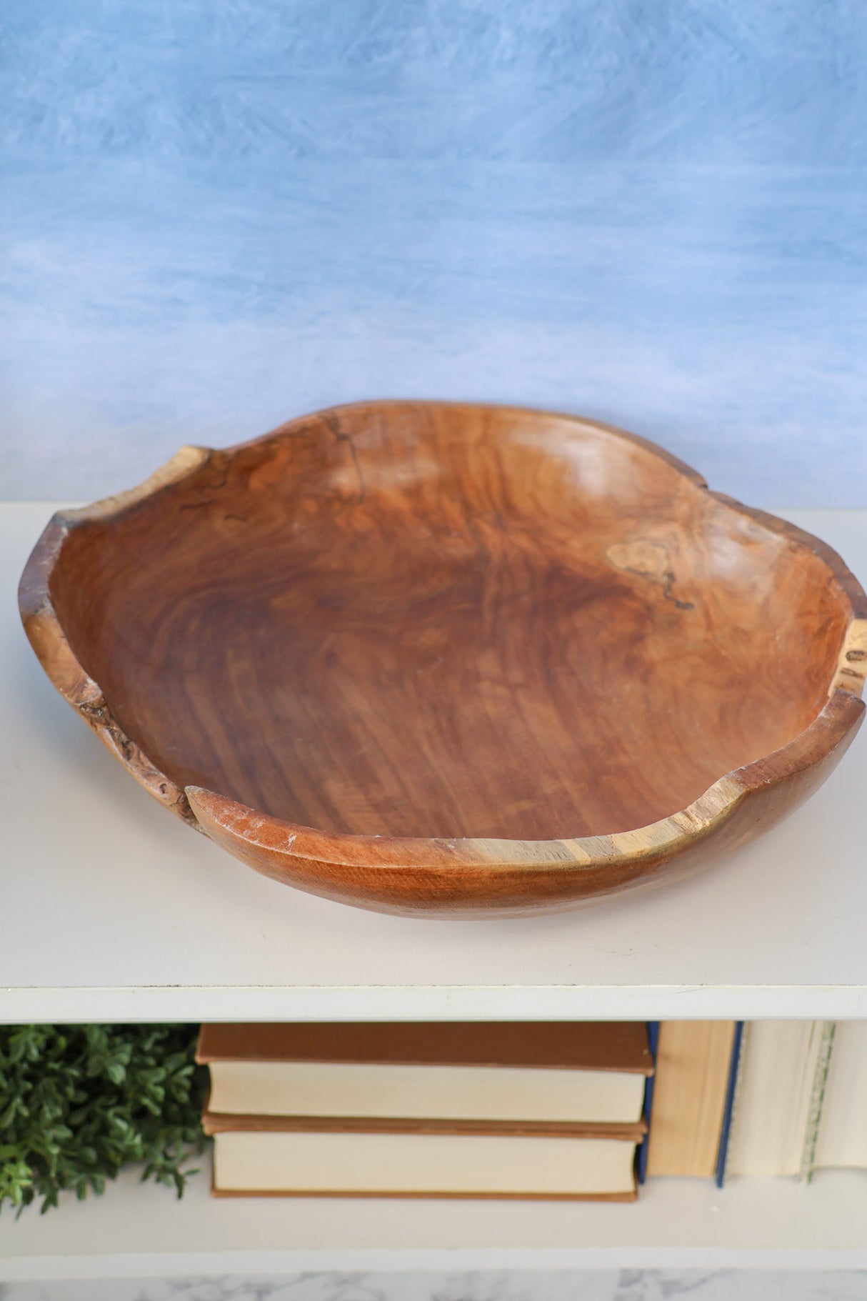 Large Wooden Carved Bowl