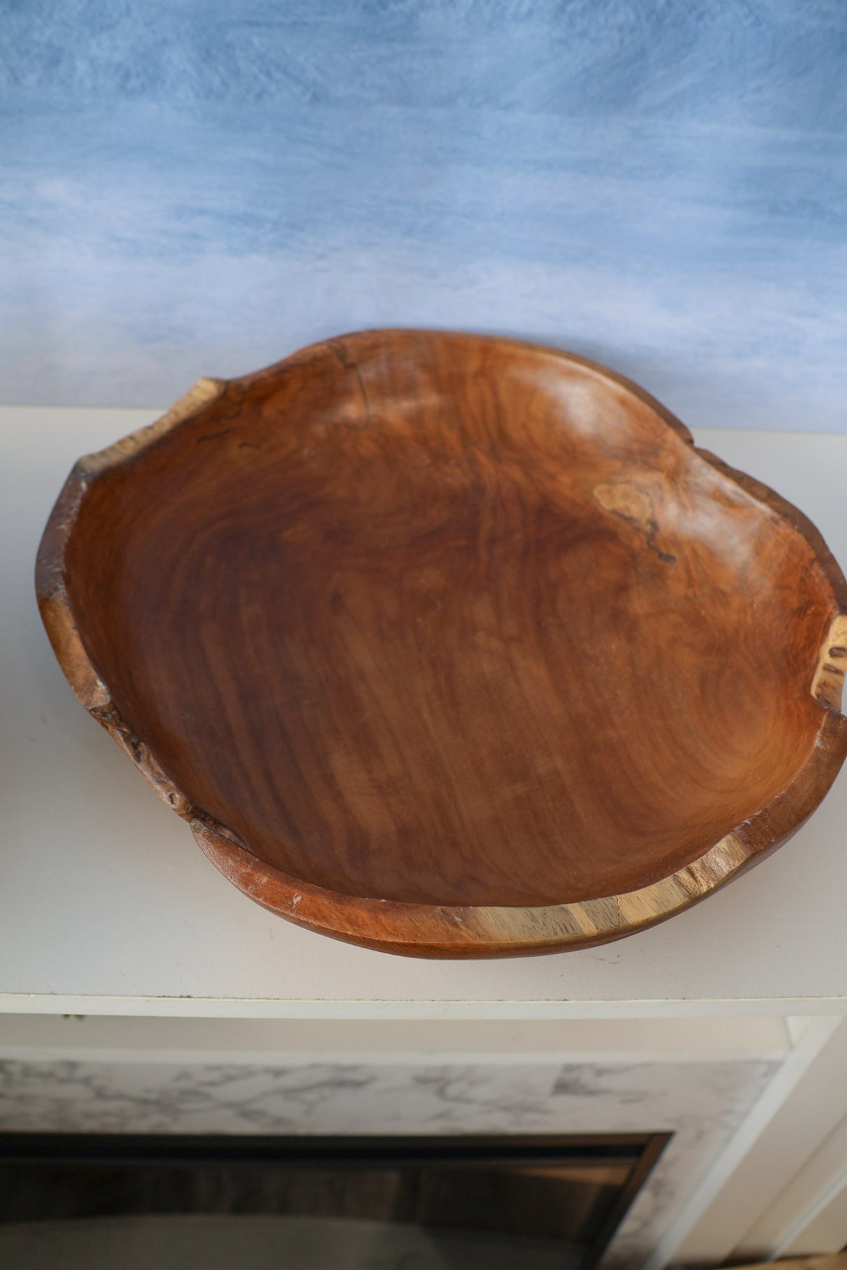 Large Wooden Carved Bowl
