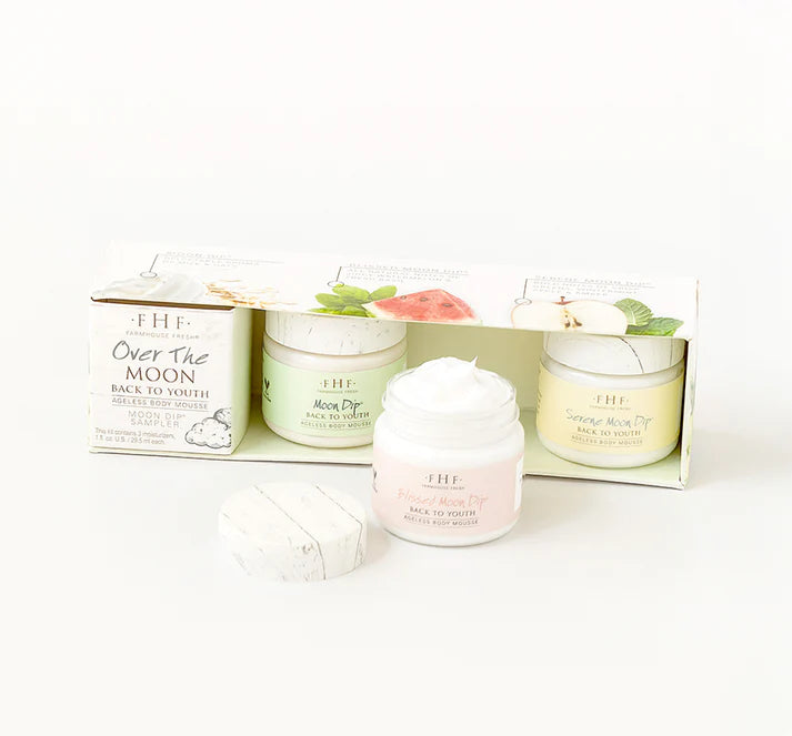 Over The Moon – Moon Dip® Body  Mousse Sampler