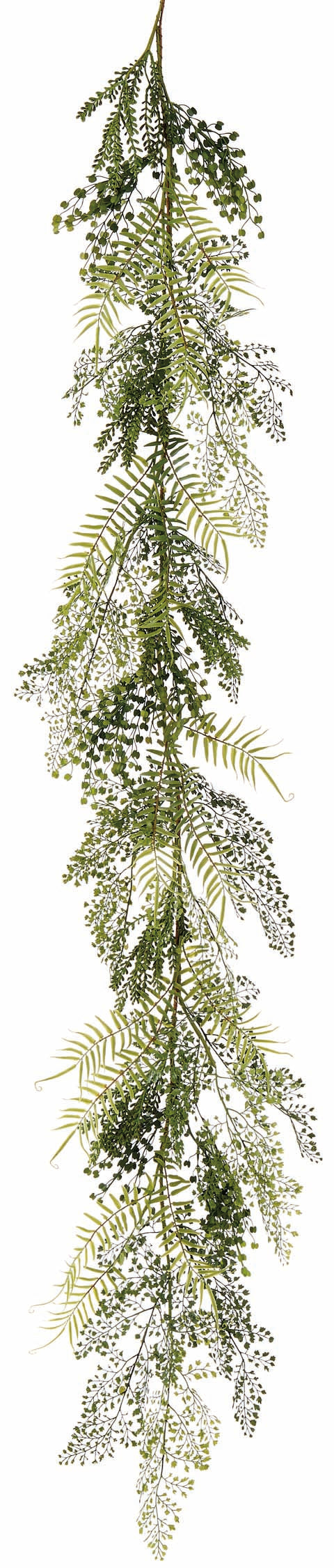 6' Mixed Greens Fern Garland