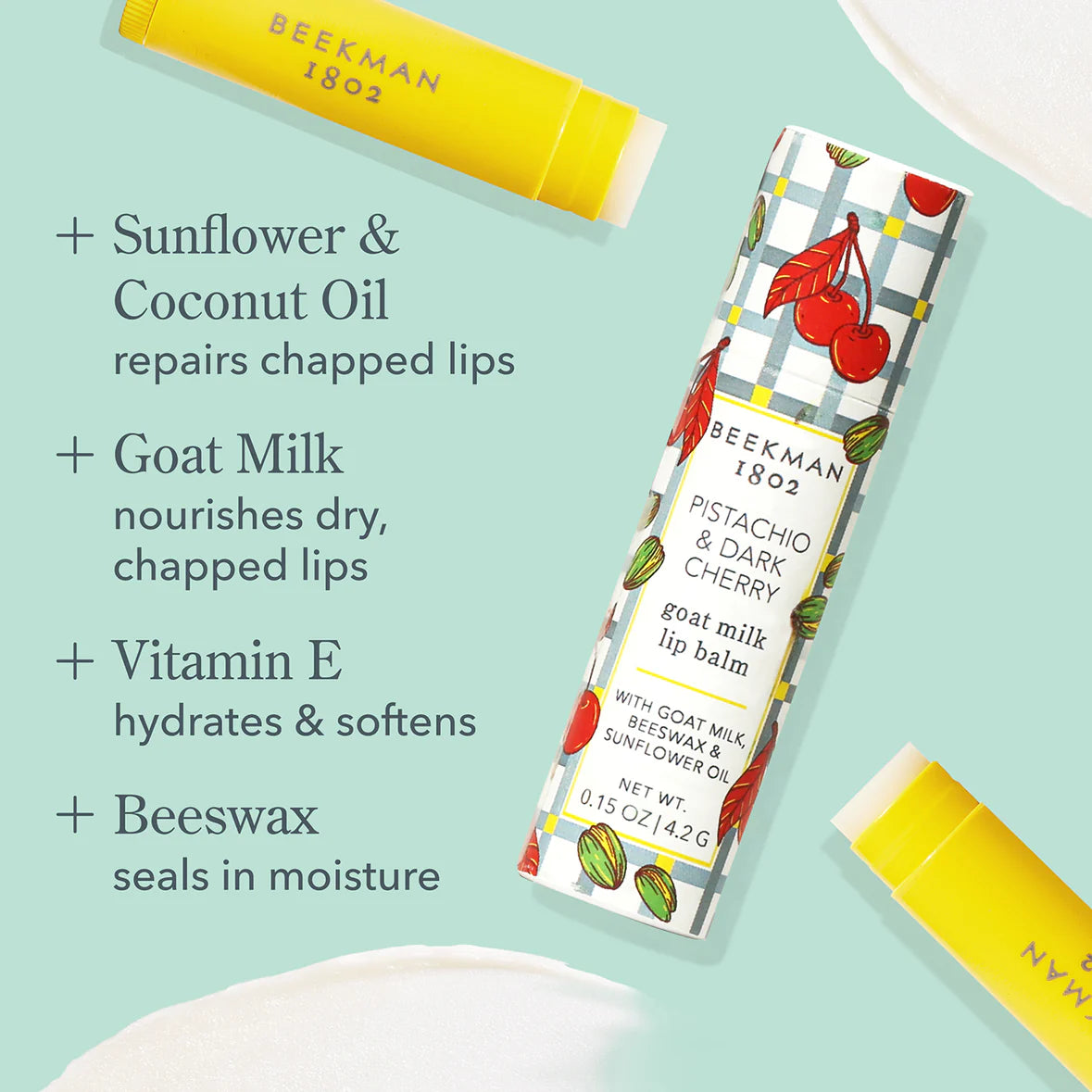 Pistachio & Dark Cherry Lip Balm