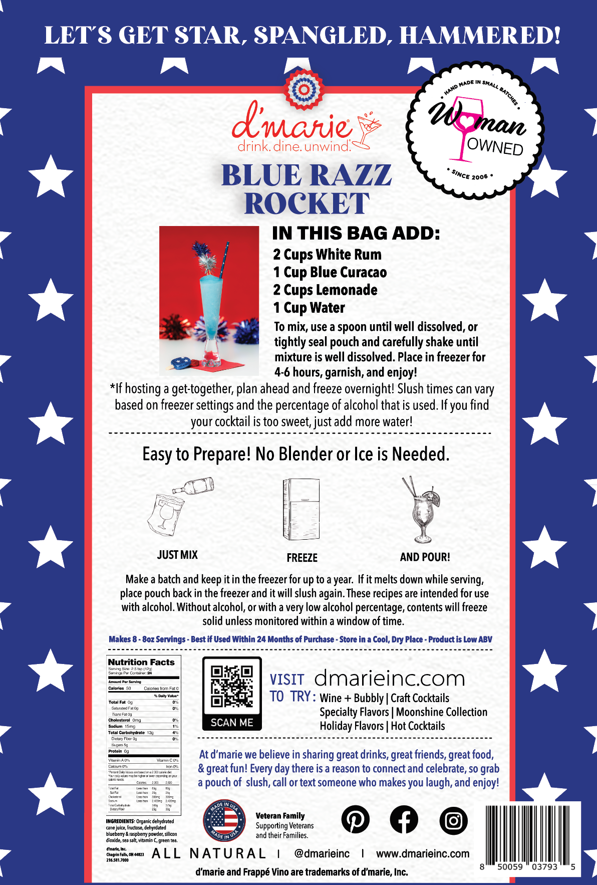 Blue Razz Rocket Slush Mix