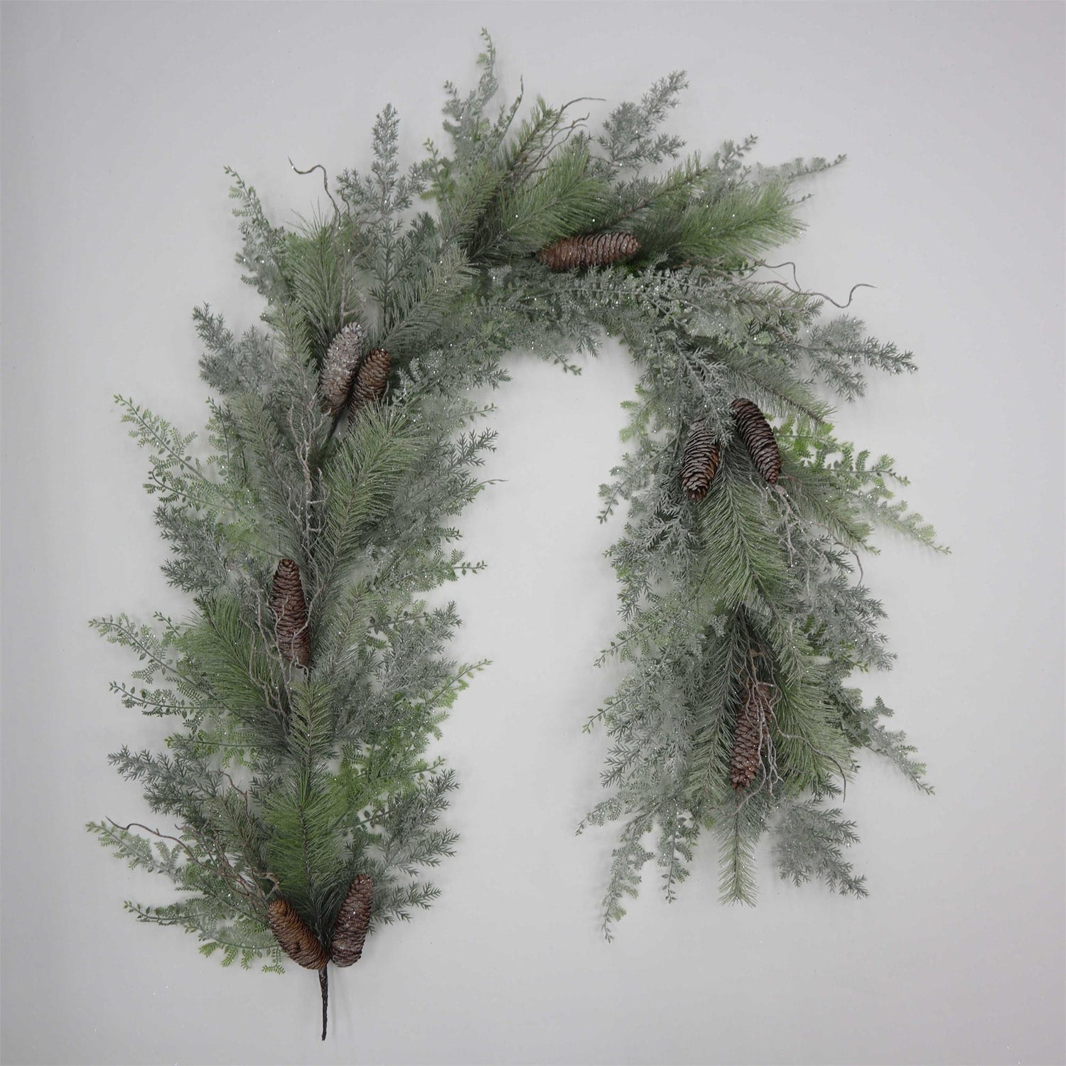 6' Snowflake Pinecone Garland