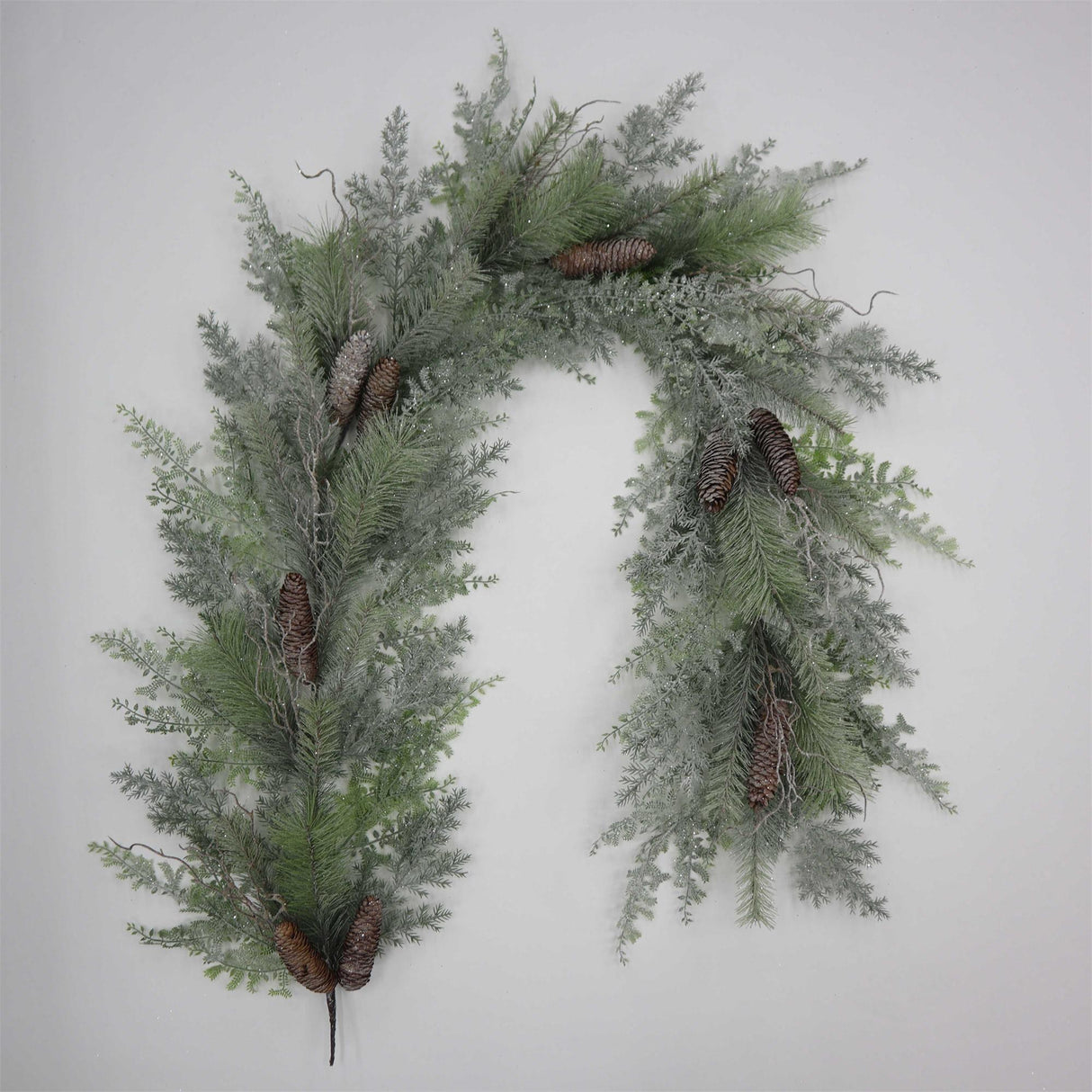 6' Snowflake Pinecone Garland
