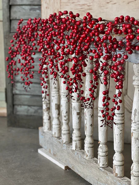 5' Iced Weatherproof Berry Garland
