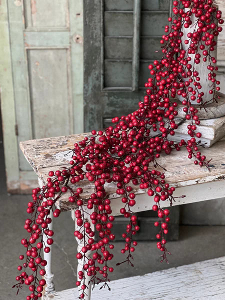 5' Iced Weatherproof Berry Garland