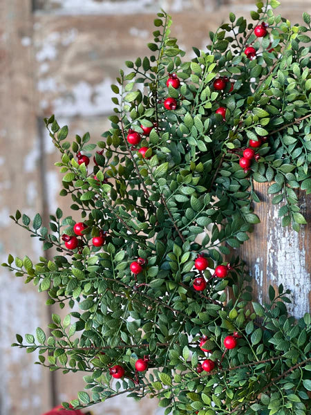24" Lively Berry Bough Wreath