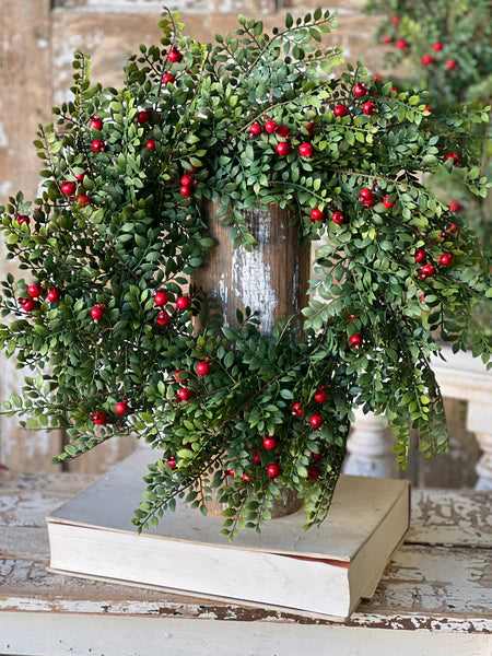 24" Lively Berry Bough Wreath