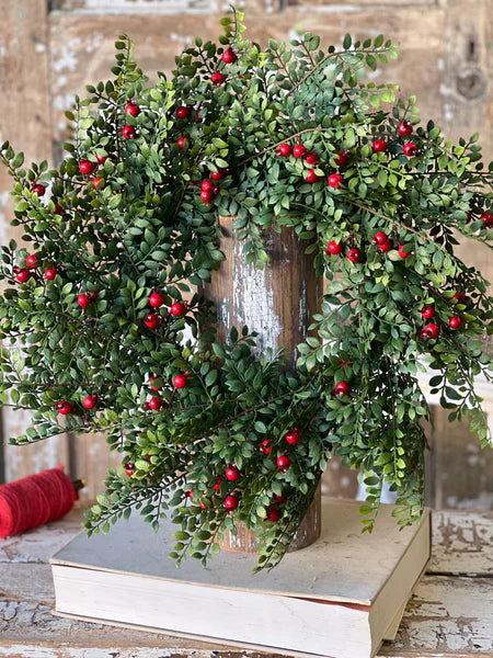 24" Lively Berry Bough Wreath
