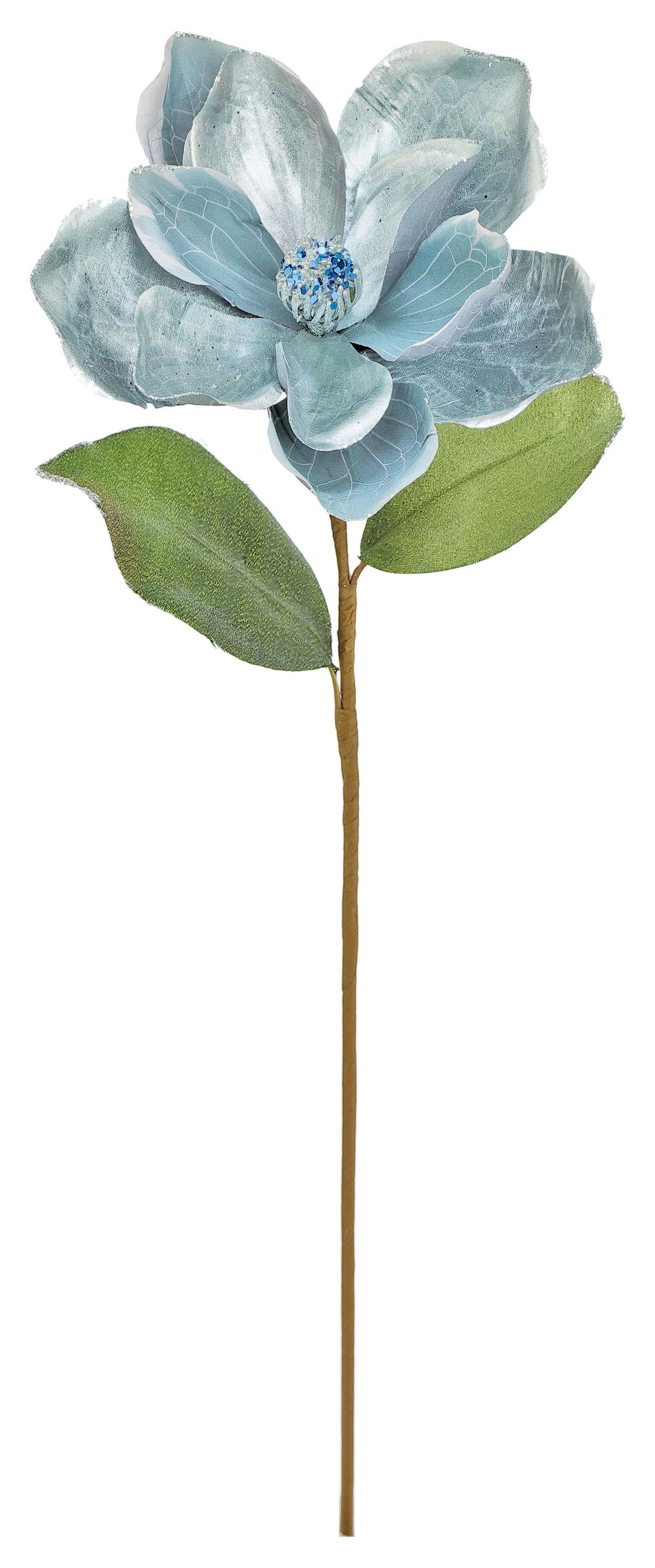 Blue Holiday Magnolia Spray