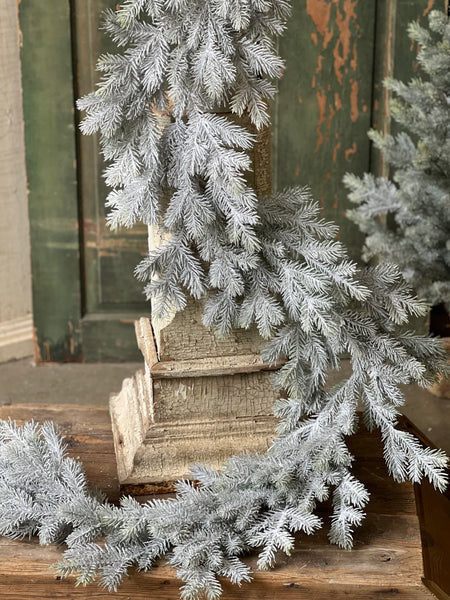 6' Snowy Sitka Spruce Garland