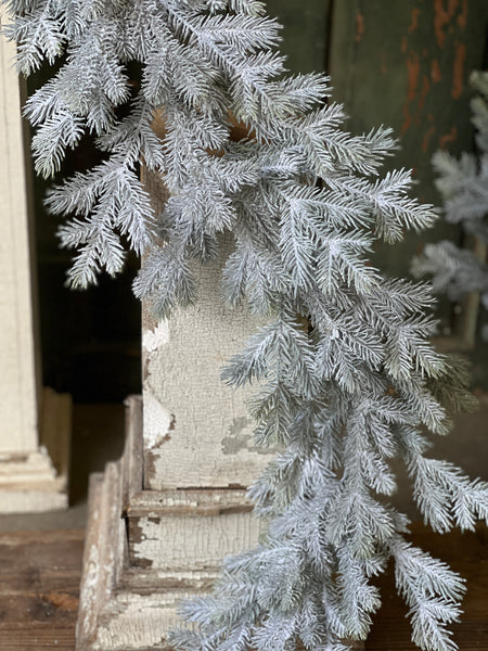 6' Snowy Sitka Spruce Garland