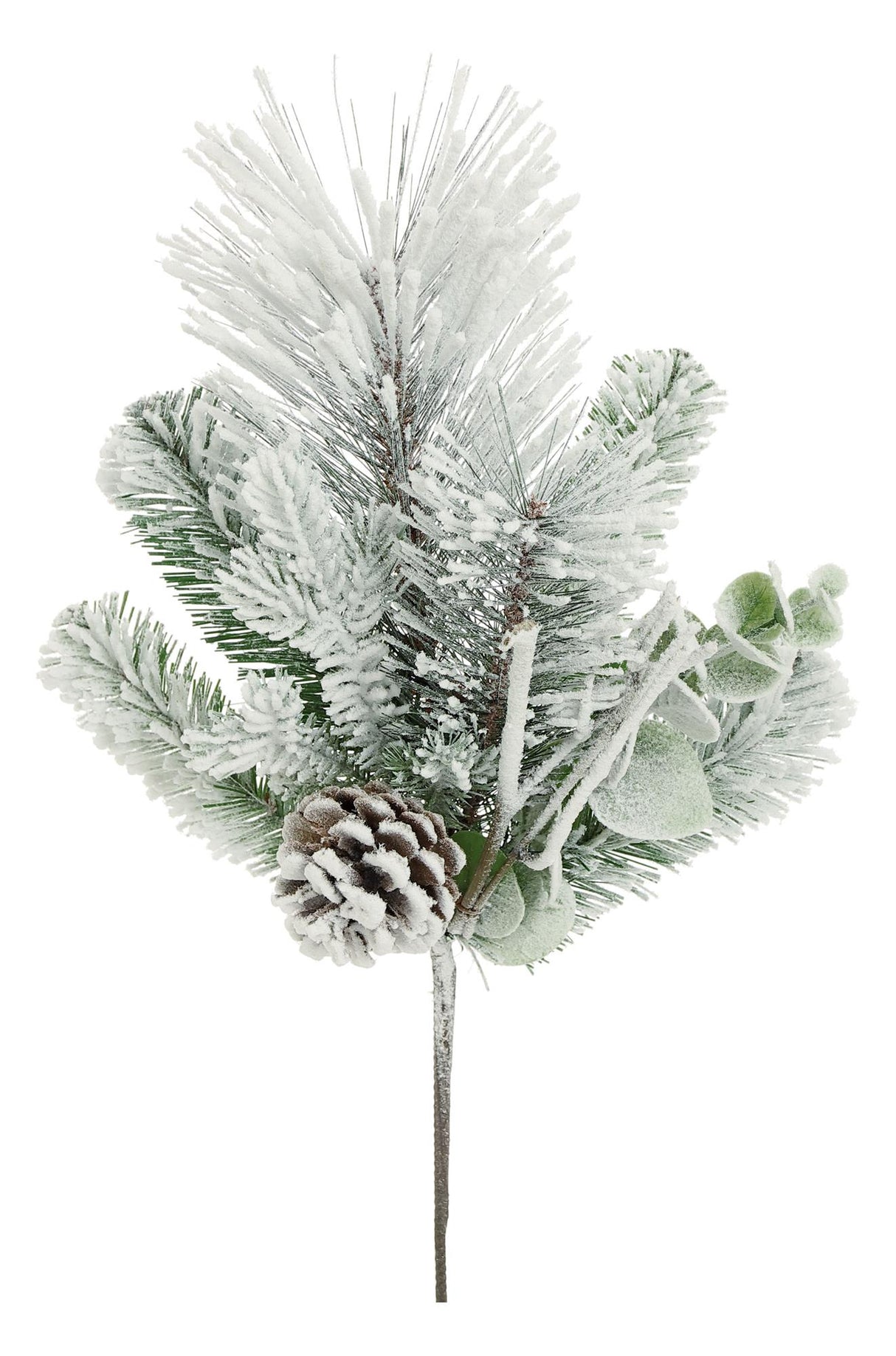 Snow Pine Euc Leaves Pick