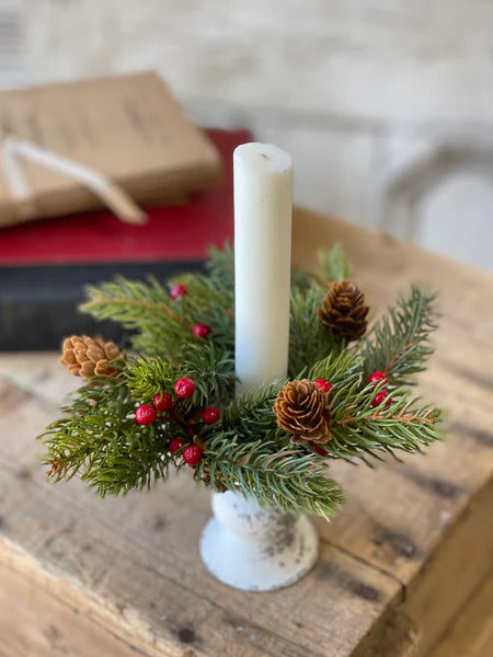 White Spruce & Berries Candle Ring