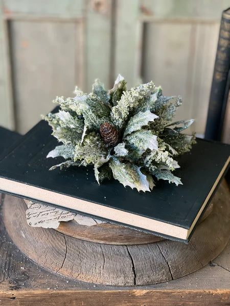 Iced Calgary Holly Half Sphere
