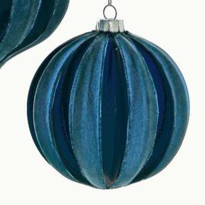 Velvet Sky Blue Glass Ornament - 3 Styles