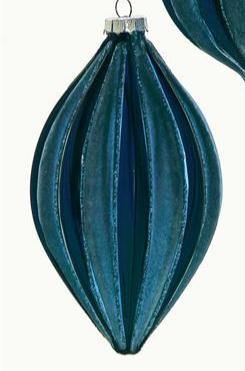Velvet Sky Blue Glass Ornament - 3 Styles